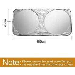 ABCRITAL Pare-Soleil De Voiture, Pare-Brise D'Été Pare-Brise De Voiture Pare-Soleil De Voiture Application Super Légère Et Fonction De Pliage Pour Enfants, Chiens Et Bébés 150 * 70 Cm -Lampe Soldes Boutique 36352668 5