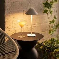 LEDKIA Lampe à Poser LED Portative Extérieure 3W Kivuli Avec Batterie Rechargeable USB Blanc - Blanc -Lampe Soldes Boutique 36372580 3