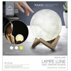 Paris Prix - Lampe à Poser Tactile "lune" 15cm Blanc 7 Paris Prix - Lampe à Poser Tactile "lune" 15cm Blanc -Lampe Soldes Boutique 37540856 3