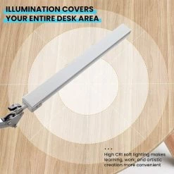 BEARSU Lampe De Bureau LED, 14W Lampe De Table Architecte Pliable Avec Pince, 10 Niveaux De Luminosité X 3 Modes De Couleur, Lampe De Table Réglable, Protection Des Yeux, 5V/2A CE Adaptateur Incluse -Lampe Soldes Boutique 37981893 4