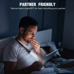 BARES Glocusent Lampe De Lecture De Cou Rechargeable, Lampe Pour Lecture Au Lit, 3 Couleurs, 6 Niveaux De Luminosité, Bras Pliables, Longue Durée De Vie, Parfaite Pour La Lecture,Le Tricot,la Réparation [Classe énergétique A++] -Lampe Soldes Boutique 38221804 5