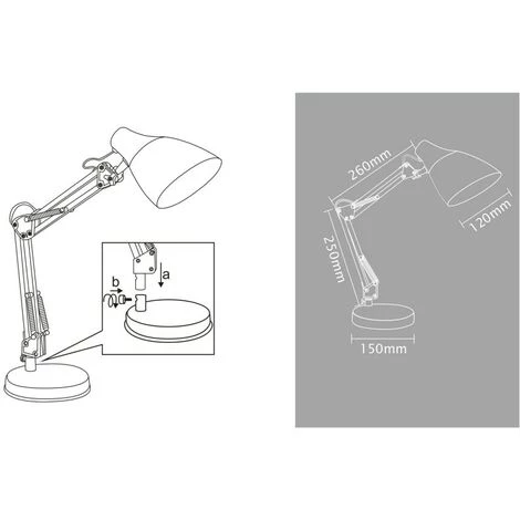 GEFOM Lampe De Bureau Articulée Rouge - Métal 120 Mm Rouge - Rouge 2 GEFOM Lampe De Bureau Articulée Rouge - Métal 120 Mm Rouge - Rouge – Image 2