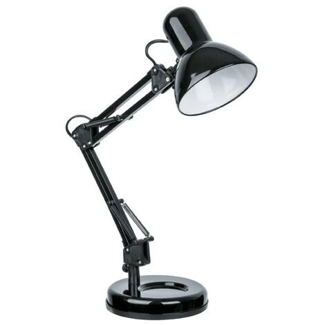 GEFOM Lampe De Bureau Articulée Noire - Métal 120 Mm Noire - Noire 1 GEFOM Lampe De Bureau Articulée Noire - Métal 120 Mm Noire - Noire