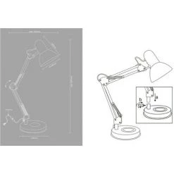 GEFOM Lampe De Bureau Articulée Noire - Métal 120 Mm Noire - Noire 6 GEFOM Lampe De Bureau Articulée Noire - Métal 120 Mm Noire - Noire -Lampe Soldes Boutique 38225442 3