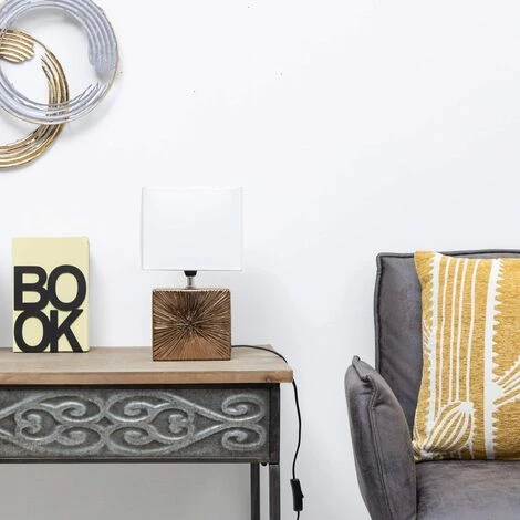 Baroni Home Lampe De Table Lampe De Chevet Abat Jour De Chevet Cube Bronze En Céramique 18 X 11 X 32 Cm 3 Baroni Home Lampe De Table Lampe De Chevet Abat Jour De Chevet Cube Bronze En Céramique 18 X 11 X 32 Cm – Image 3