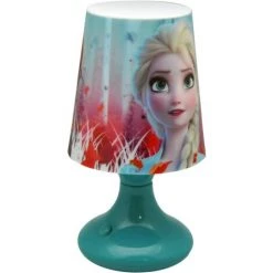 KIDSLICENCING Lampe De Chevet - La Reine Des Neiges Hiver - Elsa - 18 Cm - Bleu