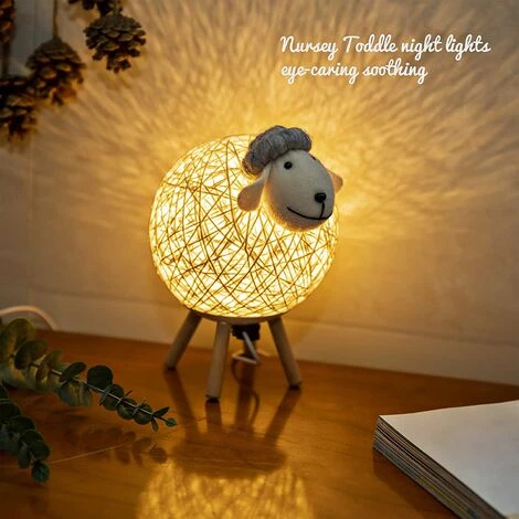 BARES Lampe De Chevet LED En Forme De Mouton Chambre D'enfant, Salon, Cadeaux D'anniversaire, Cadeaux Chaleureux Pour Filles, Enfants (en Forme De Mouton) 2 BARES Lampe De Chevet LED En Forme De Mouton Chambre D'enfant, Salon, Cadeaux D'anniversaire, Cadeaux Chaleureux Pour Filles, Enfants (en Forme De Mouton) – Image 2