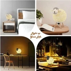 BARES Lampe De Chevet LED En Forme De Mouton Chambre D'enfant, Salon, Cadeaux D'anniversaire, Cadeaux Chaleureux Pour Filles, Enfants (en Forme De Mouton) 9 BARES Lampe De Chevet LED En Forme De Mouton Chambre D'enfant, Salon, Cadeaux D'anniversaire, Cadeaux Chaleureux Pour Filles, Enfants (en Forme De Mouton) -Lampe Soldes Boutique 39354540 5