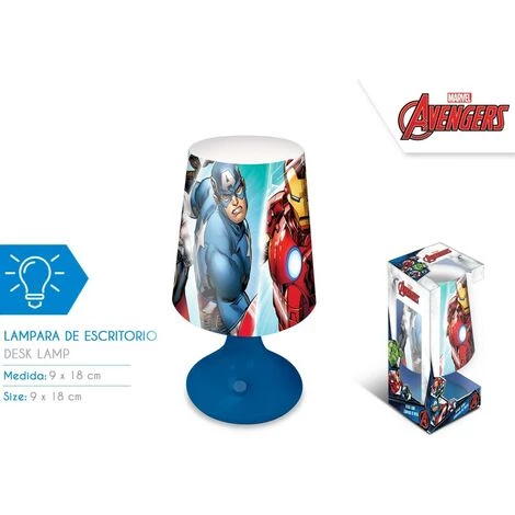KIDSLICENCING Lampe De Chevet - Avengers Marvel 18cm - Bleu 2 KIDSLICENCING Lampe De Chevet - Avengers Marvel 18cm - Bleu – Image 2