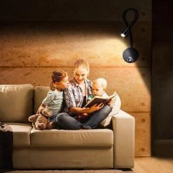 ALMI Lampe Chevet Murale 2 Lumières Applique Liseuse LED Col De Cygne Lumière 3W, 3000K Blanc Chaud Lampe De Lecture -Lampe Soldes Boutique 41422972 4