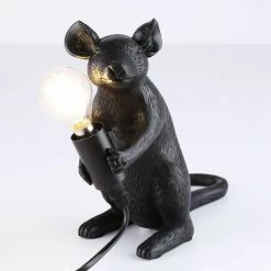 BARCELONA LED Lampe De Table Souris En Résine "MOUSE" | Noir - Noir -Lampe Soldes Boutique 41935130 4