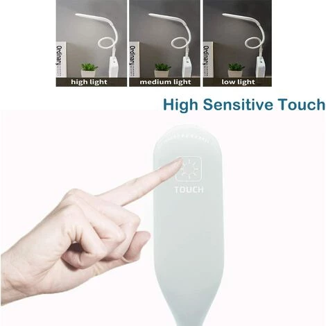 GUAZHUNIFR Lampe USB Dimmable 18LEDs Avec 3 Niveaux De Luminosité, Lampe De Lecture Design Simple Col De Cygne Flexible Et Interrupteur Tactile Pour Ordinateur Portable/Clavier 2 GUAZHUNIFR Lampe USB Dimmable 18LEDs Avec 3 Niveaux De Luminosité, Lampe De Lecture Design Simple Col De Cygne Flexible Et Interrupteur Tactile Pour Ordinateur Portable/Clavier – Image 2