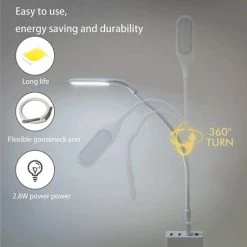 GUAZHUNIFR Lampe USB Dimmable 18LEDs Avec 3 Niveaux De Luminosité, Lampe De Lecture Design Simple Col De Cygne Flexible Et Interrupteur Tactile Pour Ordinateur Portable/Clavier 9 GUAZHUNIFR Lampe USB Dimmable 18LEDs Avec 3 Niveaux De Luminosité, Lampe De Lecture Design Simple Col De Cygne Flexible Et Interrupteur Tactile Pour Ordinateur Portable/Clavier -Lampe Soldes Boutique 42190502 5