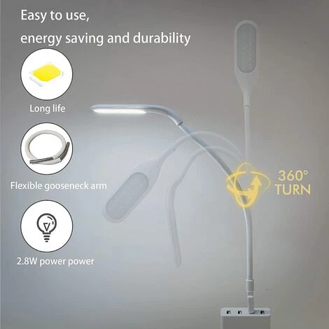 GUAZHUNIFR Lampe USB Dimmable 18LEDs Avec 3 Niveaux De Luminosité, Lampe De Lecture Design Simple Col De Cygne Flexible Et Interrupteur Tactile Pour Ordinateur Portable/Clavier 5 GUAZHUNIFR Lampe USB Dimmable 18LEDs Avec 3 Niveaux De Luminosité, Lampe De Lecture Design Simple Col De Cygne Flexible Et Interrupteur Tactile Pour Ordinateur Portable/Clavier – Image 5