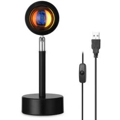 ASUPERMALL Led Sunset Projecteur Home Night Light Usb Table Table Lampe Mur Mur Light Photographie Lumiere Live Broadcast Fond, Sunny -Lampe Soldes Boutique 42257026 3