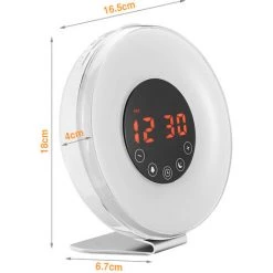 AUGIENB Lampe D'éveil Naturel Colorée Multifonctionnelle LED Alarme De Nuit De Lumière De Travail Pour Se Réveiller 5 AUGIENB Lampe D'éveil Naturel Colorée Multifonctionnelle LED Alarme De Nuit De Lumière De Travail Pour Se Réveiller -Lampe Soldes Boutique 42286565 3