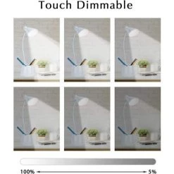 ECHOO De Bureau Dimmable Avec Protection Des Yeux, Lampe De Bureau Led Avec 3 Modes D'éclairage, 4000mAh Rechargeable Lampe Bureau Sans Fil Avec Porte-stylo Et Support Téléphone, Col De Cygne Flexible -Lampe Soldes Boutique 42434809 3