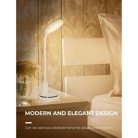 PEDY Lampe De Bureau LED 10 W, Lampe De Table, Tactile, Réglable, à Intensité Variable Avec 5 Modes De Couleurs Et 10 Niveaux De Luminosité, Protection Des Yeux Pour Enfants Et Adultes 5 PEDY Lampe De Bureau LED 10 W, Lampe De Table, Tactile, Réglable, à Intensité Variable Avec 5 Modes De Couleurs Et 10 Niveaux De Luminosité, Protection Des Yeux Pour Enfants Et Adultes – Image 5