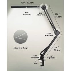 ELLE 10W Lampe Bureau Led Avec Clamp, Lampe De Table Architecte 3 Température De Couleur 10 Luminosité, -Lampe Soldes Boutique 43637152 5
