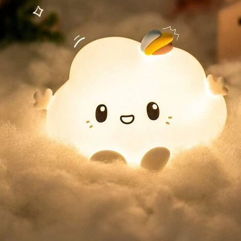 Veilleuse Enfant,Veilleuse Bebe LED Lumineuse Prise Electrique,Veilleuse Lumineux Nuage USB Rechargeable Tactile Adulte Fille Garcon,Lampe Portable Nuit Chevet Enfant,Lampe Silicone 7 Couleurs 1pcs Irisfr(Dessin Animé) 1 Veilleuse Enfant,Veilleuse Bebe LED Lumineuse Prise Electrique,Veilleuse Lumineux Nuage USB Rechargeable Tactile Adulte Fille Garcon,Lampe Portable Nuit Chevet Enfant,Lampe Silicone 7 Couleurs 1pcs Irisfr(Dessin Animé)