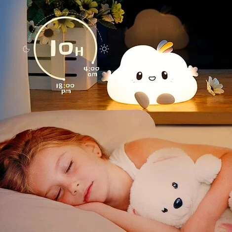 Veilleuse Enfant,Veilleuse Bebe LED Lumineuse Prise Electrique,Veilleuse Lumineux Nuage USB Rechargeable Tactile Adulte Fille Garcon,Lampe Portable Nuit Chevet Enfant,Lampe Silicone 7 Couleurs 1pcs Irisfr(Dessin Animé) 2 Veilleuse Enfant,Veilleuse Bebe LED Lumineuse Prise Electrique,Veilleuse Lumineux Nuage USB Rechargeable Tactile Adulte Fille Garcon,Lampe Portable Nuit Chevet Enfant,Lampe Silicone 7 Couleurs 1pcs Irisfr(Dessin Animé) – Image 2