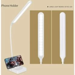 GUAZHUNIFR Lampe De Bureau LED Sans Fil Rechargeable USB , Tactile Dimmable Intensité 3 Couleurs Modes , Lampe Lecture Tableau Enfant Chambre Chevet Guazhuni -Lampe Soldes Boutique 44825143 4