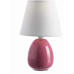 LOLAHOME Lampe De Chevet Moderne En Céramique Rose 15x24cm