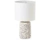 LOLAHOME Lampe De Chevet Fleur Shabby Chic En Ciment Blanc 33x19x19 Cm