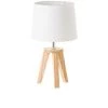 LOLAHOME Lampe De Chevet Nordique En Bois De Chêne Beige 33x19x19 Cm