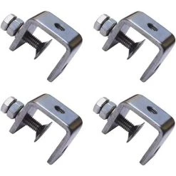 Serre-Joints C, 4 Pièces Pince Robuste Acier Inoxydable, Pince C Robuste, Pince Fixation Travail Bois, Pour Travail Bois Bricolage, Soudage, L'Ébénisterie, Couleur Argent GrooFoo