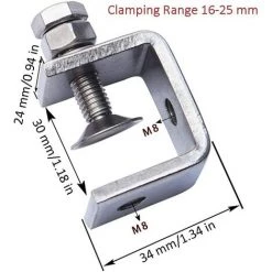 Serre-Joints C, 4 Pièces Pince Robuste Acier Inoxydable, Pince C Robuste, Pince Fixation Travail Bois, Pour Travail Bois Bricolage, Soudage, L'Ébénisterie, Couleur Argent GrooFoo 7 Serre-Joints C, 4 Pièces Pince Robuste Acier Inoxydable, Pince C Robuste, Pince Fixation Travail Bois, Pour Travail Bois Bricolage, Soudage, L'Ébénisterie, Couleur Argent GrooFoo -Lampe Soldes Boutique 45092748 3