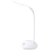ASUPERMALL Lampe De Bureau Led Lampe De Table De Chevet Avec Col De Cygne Flexible / A 3 Niveaux Dimmable De Lecture Rechargeable, Blanc
