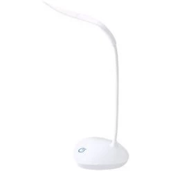 ASUPERMALL Lampe De Bureau Led Lampe De Table De Chevet Avec Col De Cygne Flexible / A 3 Niveaux Dimmable De Lecture Rechargeable, Blanc