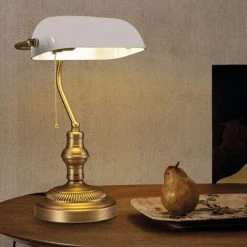 BARCELONA LED Lampe De Banquier Ancienne | Blanc -Lampe Soldes Boutique 46343597 4