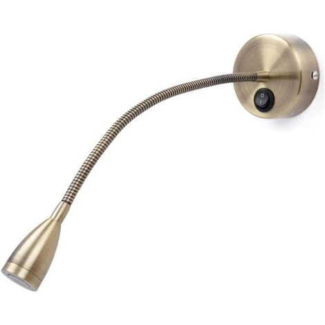 LONGZIMING Lampe De Chevet Flexible Avec Interrupteur, 1 LED CREE 3 W, Bronze 1 LONGZIMING Lampe De Chevet Flexible Avec Interrupteur, 1 LED CREE 3 W, Bronze