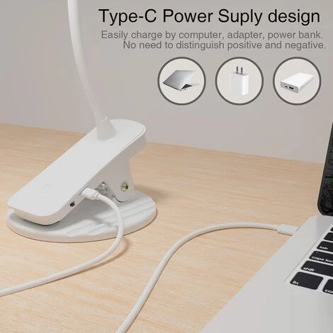 Lampe Bureau A Pince, LED 3Couleurs Gradation En Continu Lampe Pince Pour Lit, 360° Flexible Liseuse Lampe De Lecture Livre, Avec Support,Starlight 4 Lampe Bureau A Pince, LED 3Couleurs Gradation En Continu Lampe Pince Pour Lit, 360° Flexible Liseuse Lampe De Lecture Livre, Avec Support,Starlight – Image 4