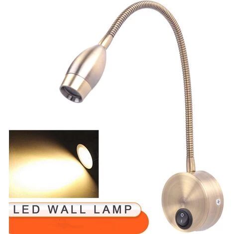 Lampes De Lecture Murales Flexibles Lampe De Chevet Avec Interrupteur,1 * 3W 3000K,Starlight 4 Lampes De Lecture Murales Flexibles Lampe De Chevet Avec Interrupteur,1 * 3W 3000K,Starlight – Image 4
