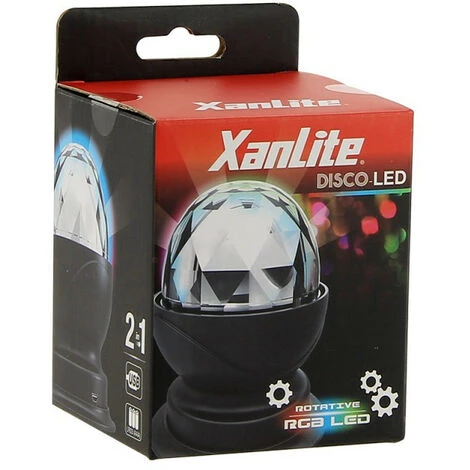 XANLITE - Lampe à Poser Effet Disco, LED Multicolores ,tête Rotative - LADRVB 5 XANLITE - Lampe à Poser Effet Disco, LED Multicolores ,tête Rotative - LADRVB – Image 5
