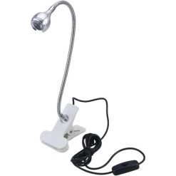 Lampe LED De Lecture Pour étudie/travail/couchage Avec Clip Et Interrupteur Marche/arrêt Blanc Clair (argent) ，Interface USB, Adaptateur Non Inclus，Irisfr