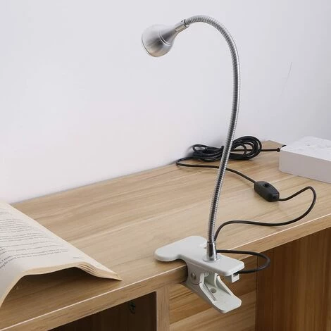 Lampe LED De Lecture Pour étudie/travail/couchage Avec Clip Et Interrupteur Marche/arrêt Blanc Clair (argent) ,Interface USB, Adaptateur Non Inclus,Irisfr 2 Lampe LED De Lecture Pour étudie/travail/couchage Avec Clip Et Interrupteur Marche/arrêt Blanc Clair (argent) ,Interface USB, Adaptateur Non Inclus,Irisfr – Image 2