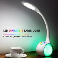 Lampe De Bureau Enfants Avec Veilleuse Ambiante, LED Lampe De Chevet Dimmable, Tactile Pour Lumière De Couleur Et 3 Niveaux De Luminosité, Confortable Pour Les Yeux Macaron 8 Lampe De Bureau Enfants Avec Veilleuse Ambiante, LED Lampe De Chevet Dimmable, Tactile Pour Lumière De Couleur Et 3 Niveaux De Luminosité, Confortable Pour Les Yeux Macaron -Lampe Soldes Boutique 47522718 4