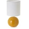 LOLAHOME Lampe De Chevet Boule Céramique Moutarde Ø 13x24 Cm