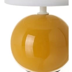 LOLAHOME Lampe De Chevet Boule Céramique Moutarde Ø 13x24 Cm 7 LOLAHOME Lampe De Chevet Boule Céramique Moutarde Ø 13x24 Cm -Lampe Soldes Boutique 47740625 3