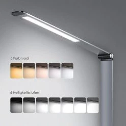 HOMFA Lampe De Lecture LED, 12W Tactile Et Pliable Lampe De Table Dimmable Avec 5 Modes D'Eclairage, 6 Niveaux De Luminosité, Chargement Sans Fil, Fonction De Minuterie Et Mémoire Avec USB Port, Noir -Lampe Soldes Boutique 47846794 4