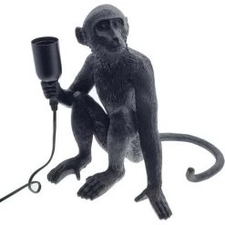 BARCELONA LED Lampe à Poser Singe "Rila" | Noir