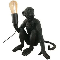 BARCELONA LED Lampe à Poser Singe "Rila" | Noir -Lampe Soldes Boutique 47881516 5