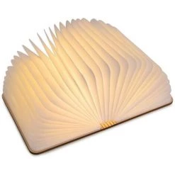 VERSAILLESFR LED Livre Lampe En Bois, Idee Cadeau Noël Livre Lampe Pliante Et Magnétique, LED Lampe De Papier Rechargeable Par USB, Lumière Décorative Avec 1800 MAh Batteries- Versailles