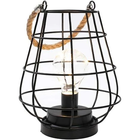 BRIDAY Lampe De Table De Chevet à Piles 19cm Haute Sans Fil Batterie Lampe Suspendue Avec Ampoule LED Edison Pour Balcon Maison Patio Chambre Mariages Intérieur Extérieur (noir) 2 BRIDAY Lampe De Table De Chevet à Piles 19cm Haute Sans Fil Batterie Lampe Suspendue Avec Ampoule LED Edison Pour Balcon Maison Patio Chambre Mariages Intérieur Extérieur (noir) – Image 2