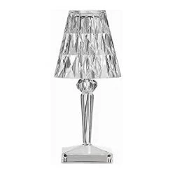 BRIDAY Lampe De Table,Lampe De Chevet, Cristal,Lampe De Bureau à Chargement USB,Lumières D'ambiance Décoratives，Convient Pour Bar, Chambre, Veilleuse De Chevet,Trois Couleurs Réglables