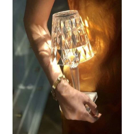 BRIDAY Lampe De Table,Lampe De Chevet, Cristal,Lampe De Bureau à Chargement USB,Lumières D'ambiance Décoratives,Convient Pour Bar, Chambre, Veilleuse De Chevet,Trois Couleurs Réglables 3 BRIDAY Lampe De Table,Lampe De Chevet, Cristal,Lampe De Bureau à Chargement USB,Lumières D'ambiance Décoratives,Convient Pour Bar, Chambre, Veilleuse De Chevet,Trois Couleurs Réglables – Image 3